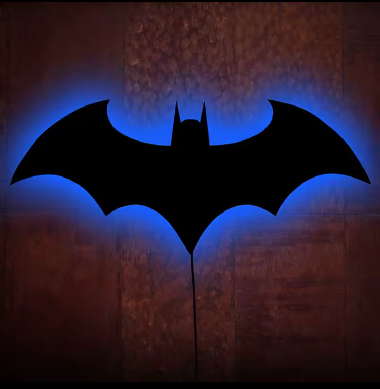 Batman LED Wall Light – RGB Color Changing Superhero Wall Lamp with Remote (15.75”)