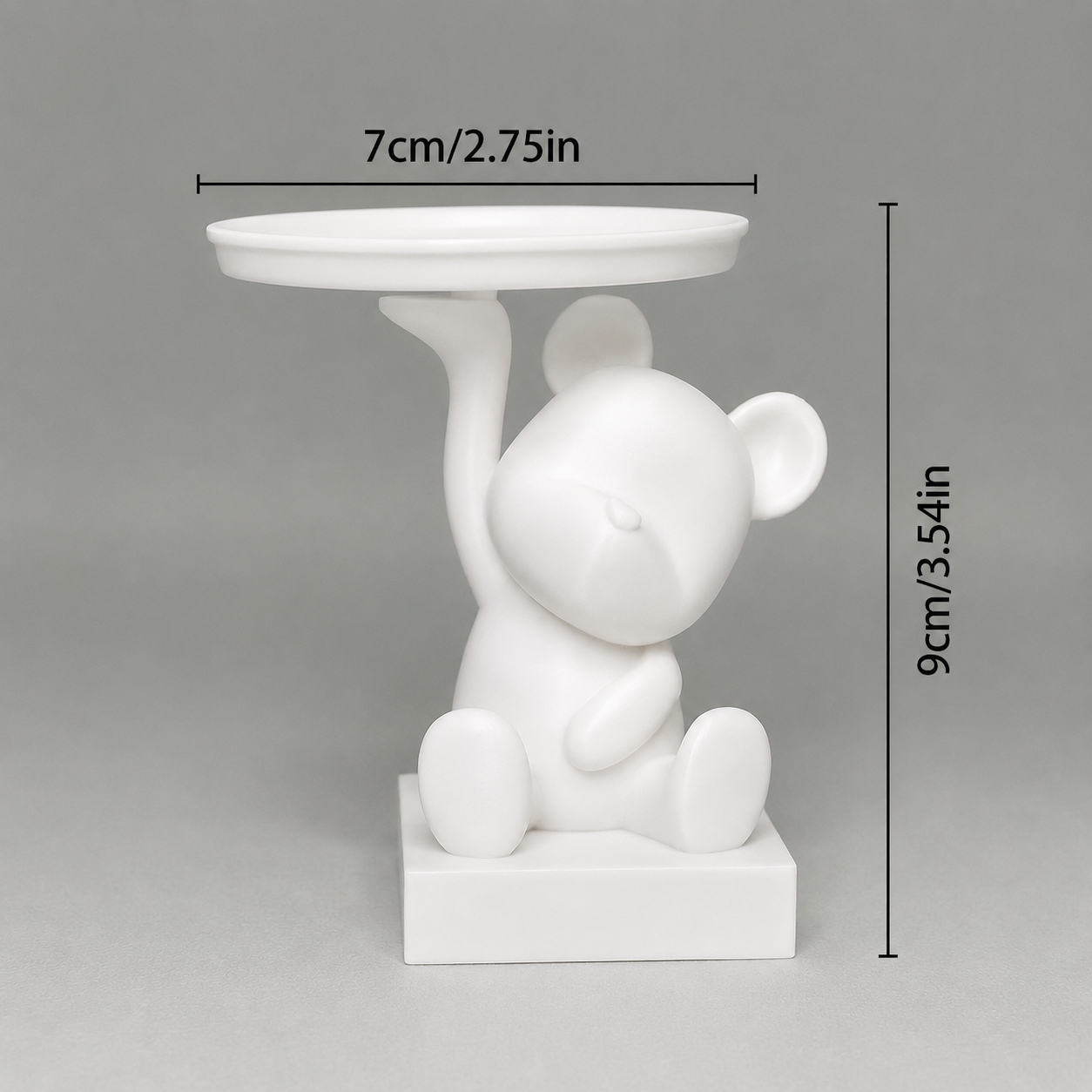 Minimalist Bear Tray Organizer – Decorative Catchall Tray for Keys, Jewellery & Small Essentials