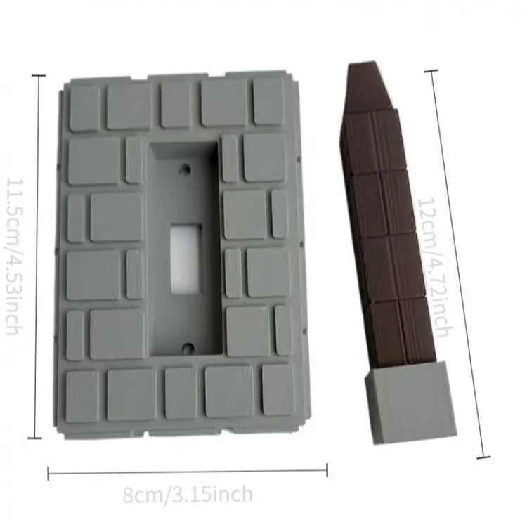 3D Pixel Pickaxe Light Switch Cover – Gaming Wall Switch Extender & Decorative Cover