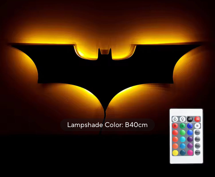 Batman LED Wall Light – RGB Color Changing Superhero Wall Lamp with Remote (15.75”)