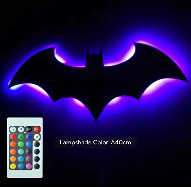 Batman LED Wall Light – RGB Color Changing Superhero Wall Lamp with Remote (15.75”)