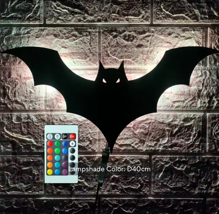 Batman LED Wall Light – RGB Color Changing Superhero Wall Lamp with Remote (15.75”)